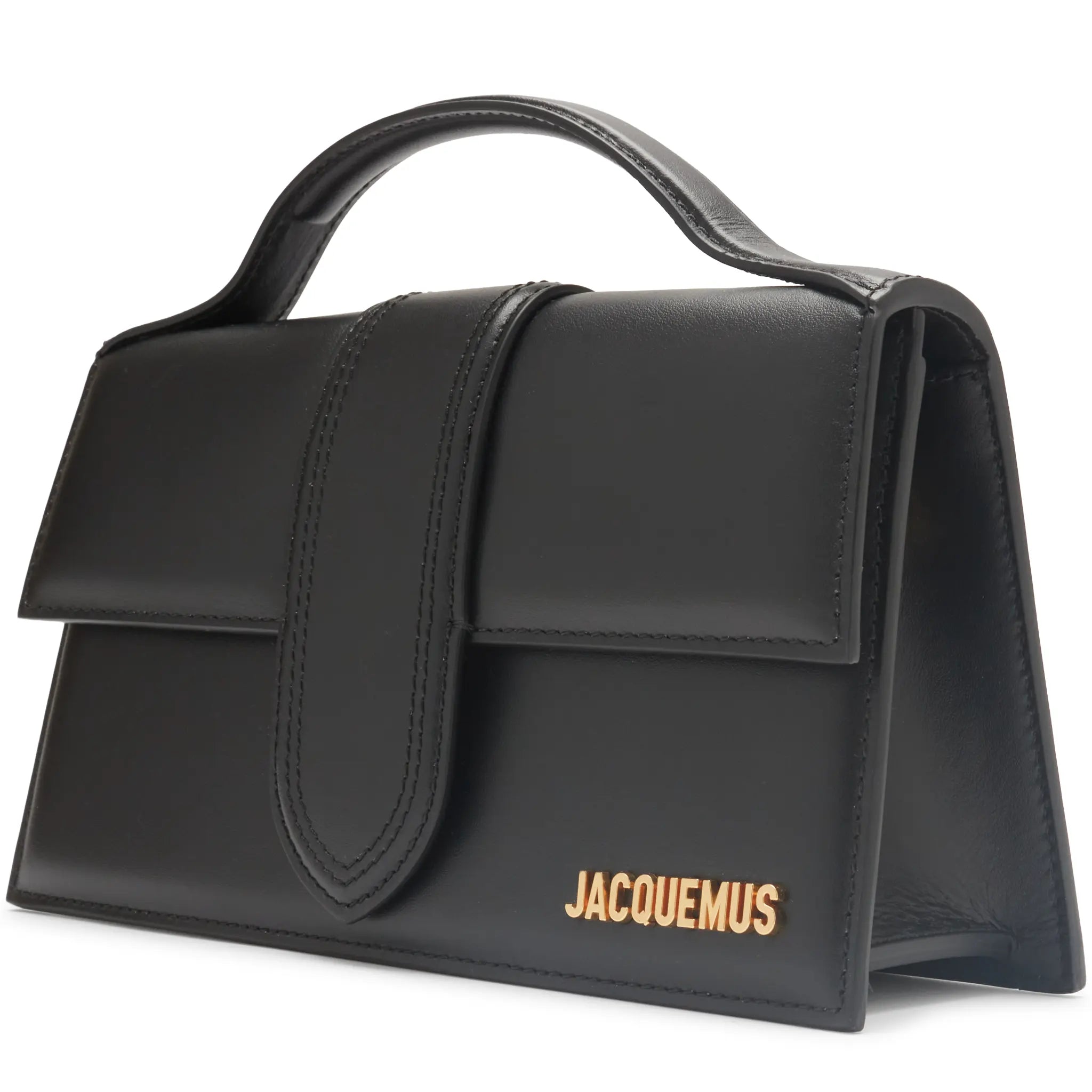 Front Side View of Preloved - Jacquemus Large Bambino Black Crossbody Bag 213BA07-213 300990